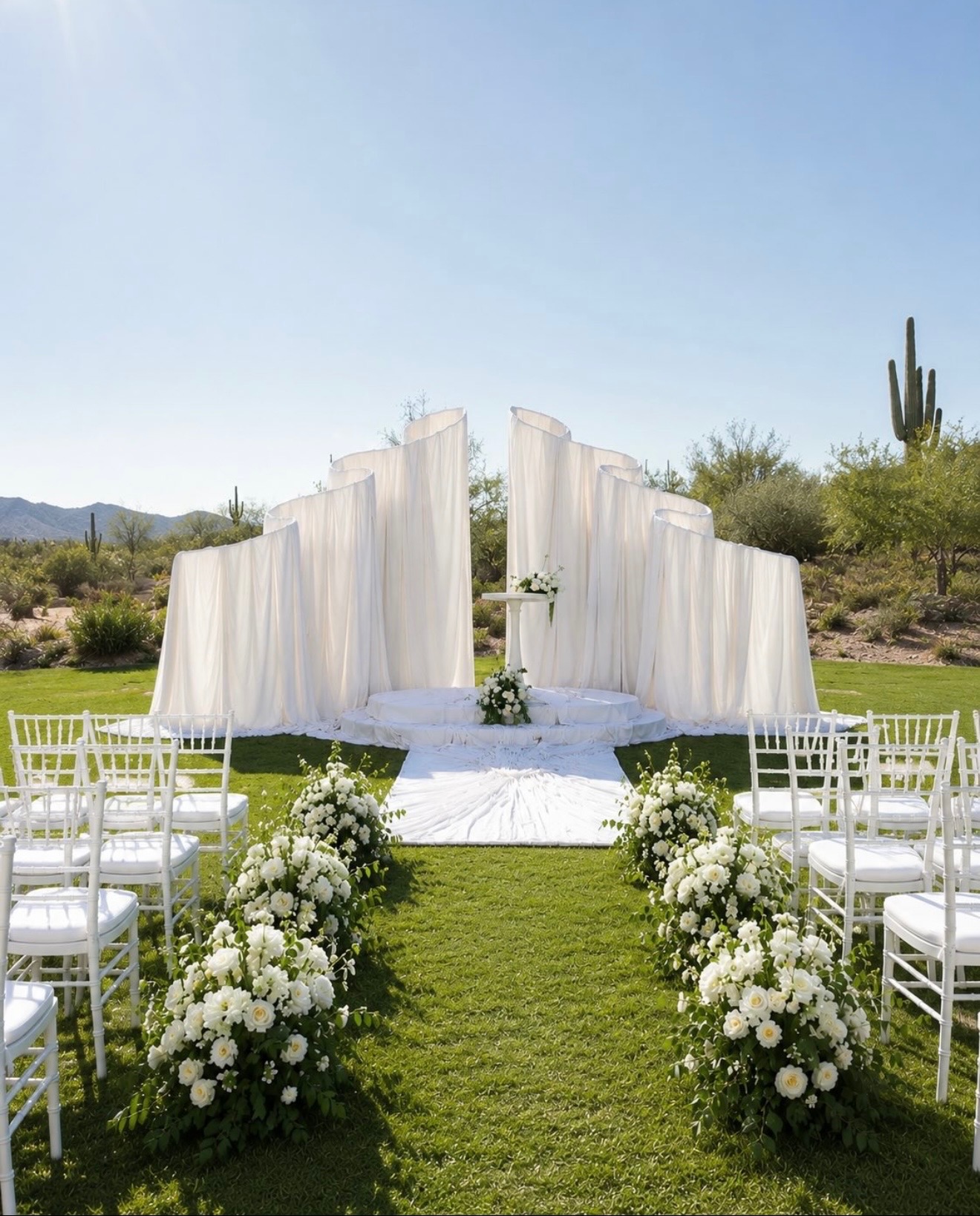 Statement Drape Backdrop rental for weddings and events in Scottsdale, Arizona